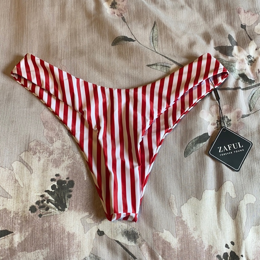 Striped bikini bottom
